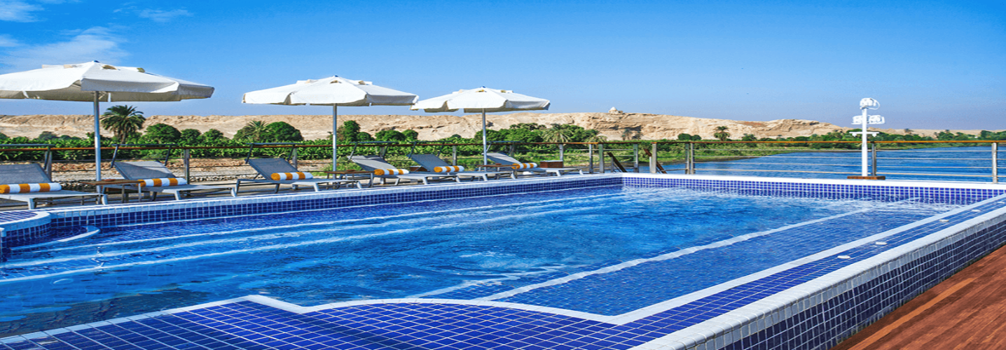 Oberoi Philae Swimming Pool - Direct Nile Cruise Egypt