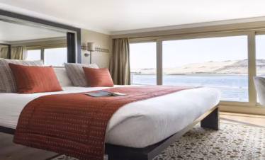 Sanctuary Sun Boat IV Nile Cruise Standard Cabin King Size Bed