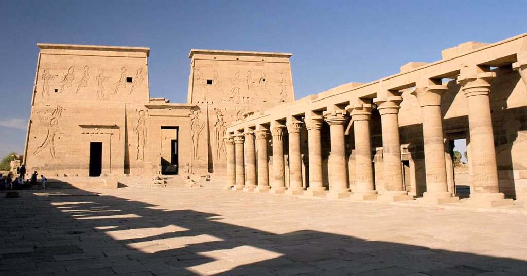 Philae Temple First Pylon and Columnade