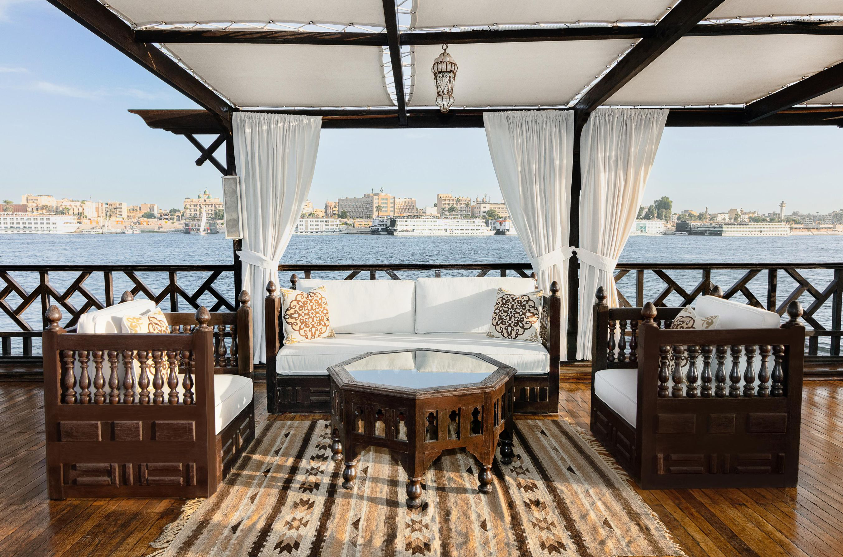 Farouz El Nil 1 Dahabiya Nile Cruise Sundeck Seating Area