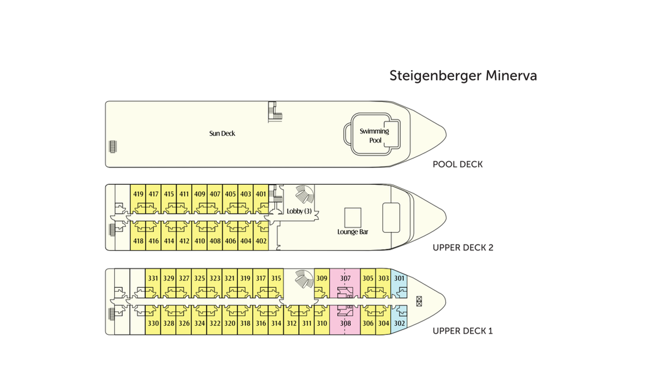 Steigenberger Minerva Nile Cruise Deck Plan