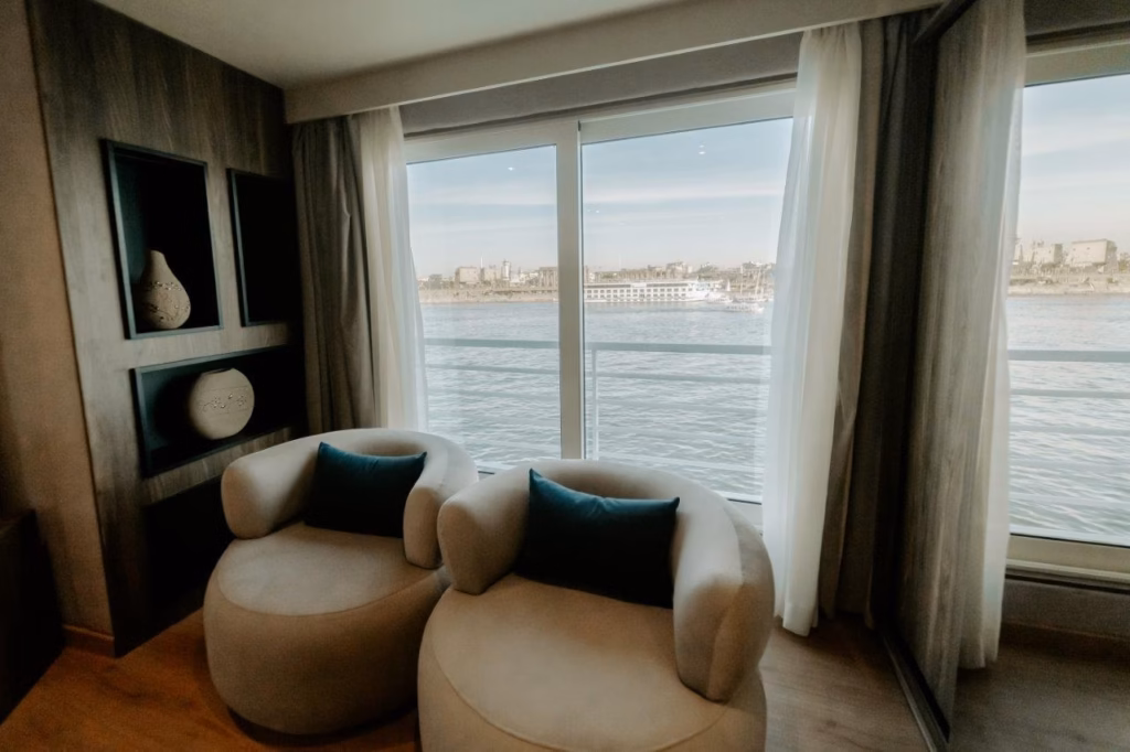 Medea Nile Cruise Suite Sitting Area