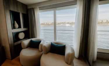 Medea Nile Cruise Suite Sitting Area