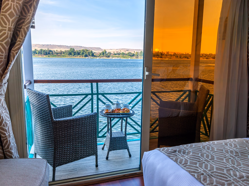 Sonesta Moon Goddess Nile Cruise Cabin Balcony