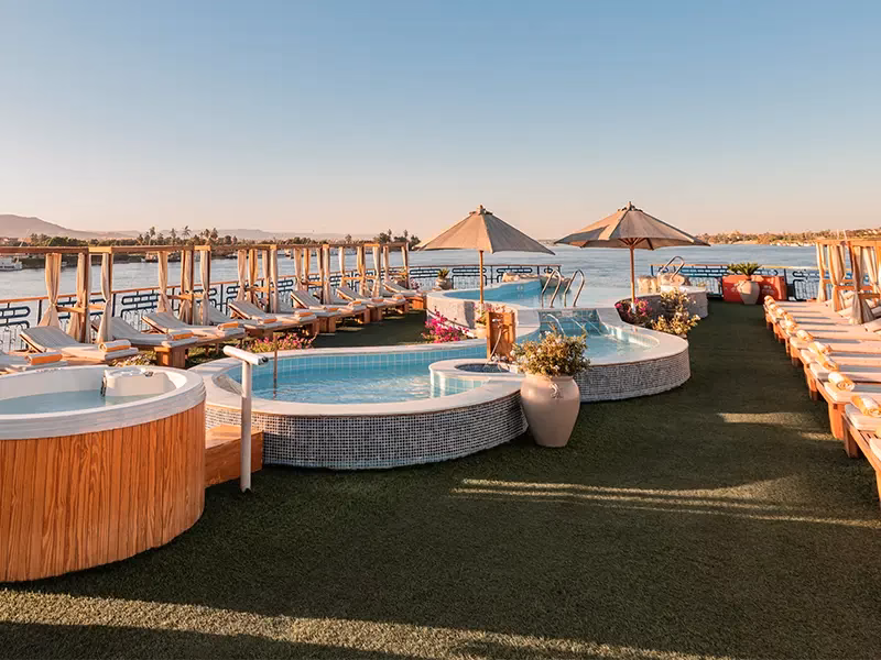 Sonesta Star Goddess Nile Cruise Sundeck and Swimming Pool