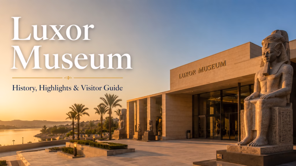 Luxor Museum near the Nile Corniche with ancient Egyptian statues