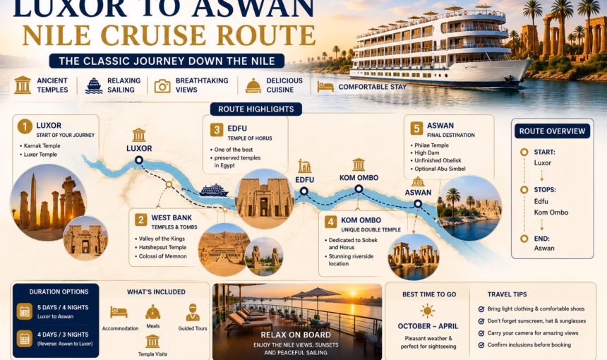 Luxor to Aswan Nile Cruise Route Guide