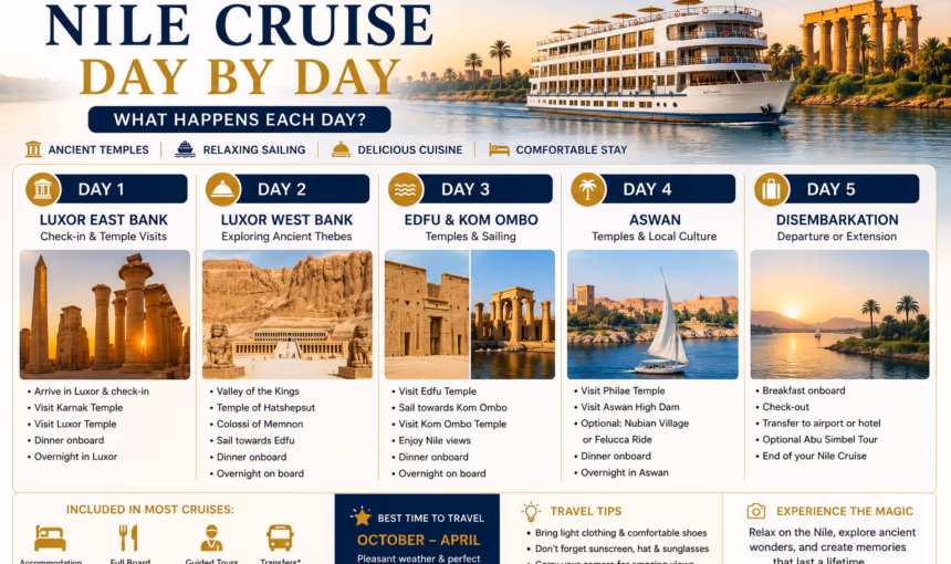 Nile Cruise Day by Day: What Happens Each Day?
