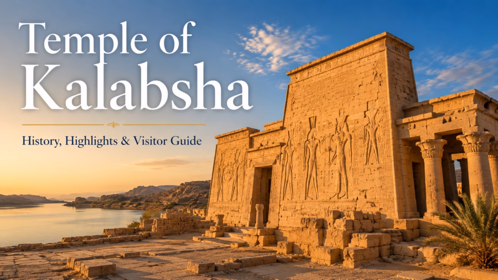 Temple of Kalabsha on New Kalabsha Island near Aswan and Lake Nasser