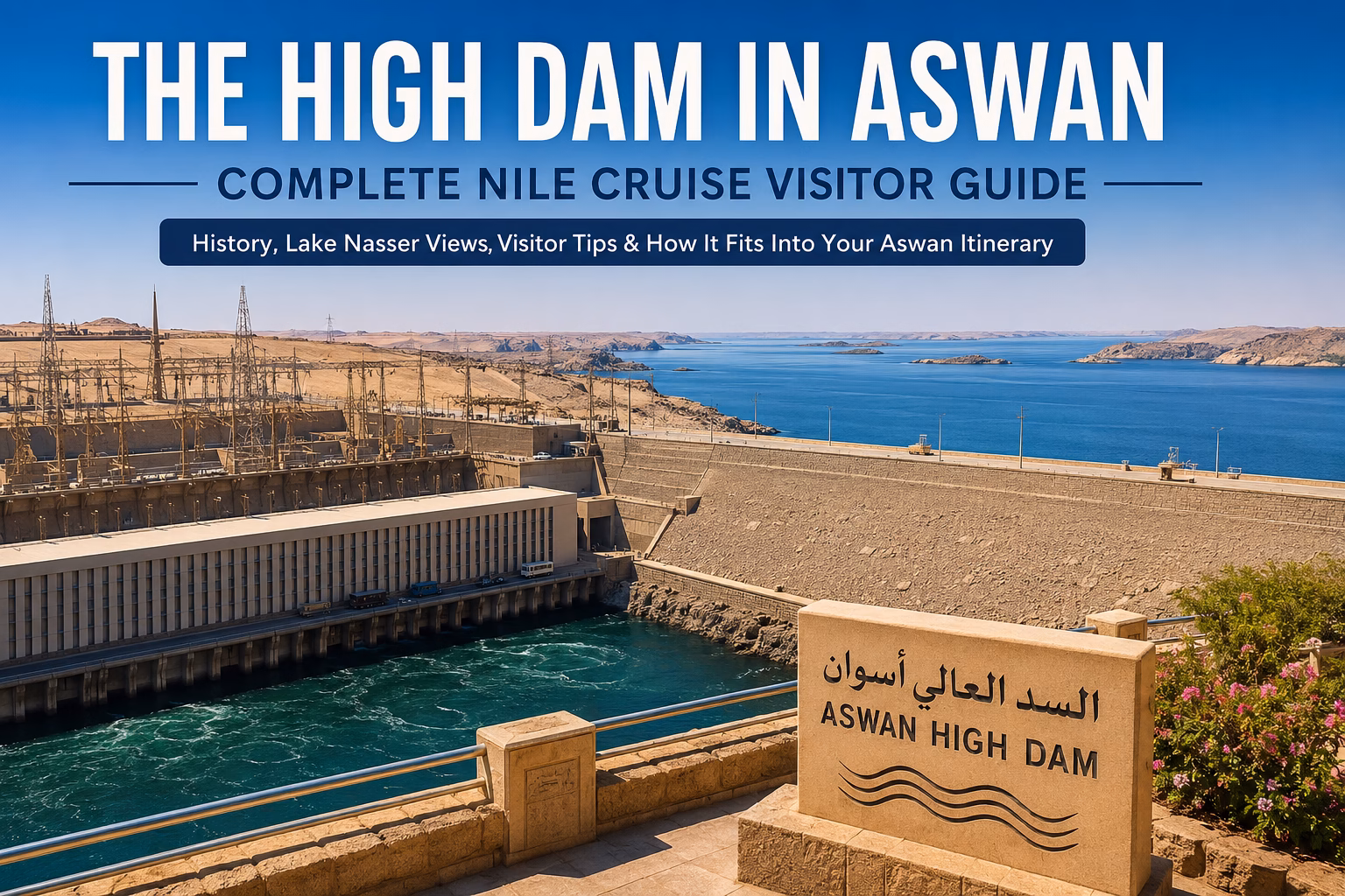 The High Dam in Aswan with Lake Nasser views during an Egypt Nile cruise tour